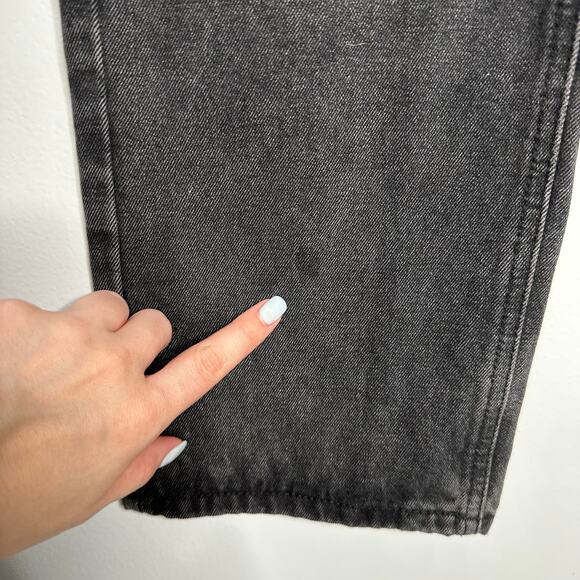 Princess Polly Women’s Black Holly Asymmetric Crossover Waist Straight Leg Jeans - Picture 7 of 10